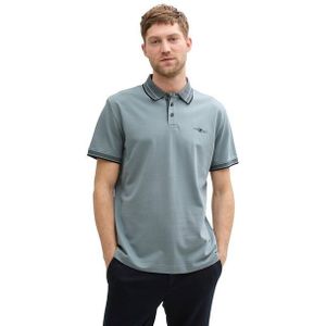 TOM TAILOR Poloshirt Poloshirt mit kontrastierenden Streifen und Logo Polo Shirts
