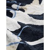 Tom Tailor T-shirt - Big Floral Shapes Design - Gekreukte Look - V-hals - 3/4-mouwen