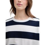 TOM TAILOR DENIM - Sweatshirt - Navy/Wit - Gestreept