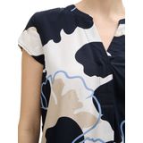 Blouse - Bloemenprint - Viscose - Tuniek Kraag - Normale Pasvorm