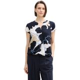 Blouse - Bloemenprint - Viscose - Tuniek Kraag - Normale Pasvorm