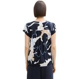 Blouse - Bloemenprint - Viscose - Tuniek Kraag - Normale Pasvorm