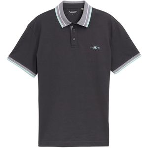 TOM TAILOR Piqué poloshirt voor heren met stretch, 10899 - Tarmac Grey, M