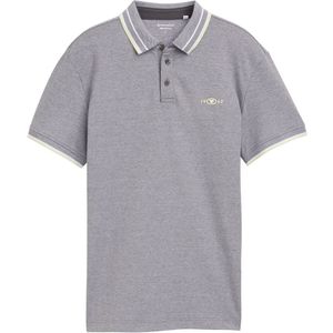 TOM TAILOR - Piqué Poloshirt - Tarmac Grey White Two Tone - Stretch