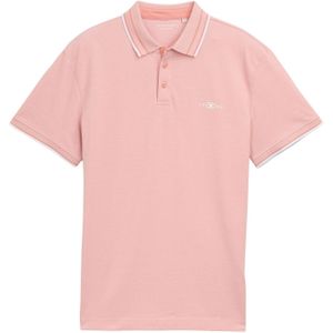 TOM TAILOR 1045629 Poloshirt voor heren, 37557 - Hazy Coral Two Tone, XXL