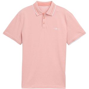TOM TAILOR 1045629 Poloshirt - Hazy Coral Two Tone - Katoen
