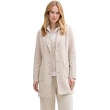 Klassieke Mantel - Mélange - Recht Model - Revers Kraag - Knoopsluiting