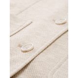 Klassieke Mantel - Mélange - Recht Model - Revers Kraag - Knoopsluiting