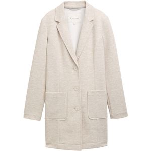 Klassieke Mantel - Mélange - Recht Model - Revers Kraag - Knoopsluiting