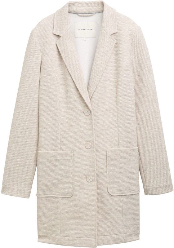 Klassieke Mantel - Mélange - Recht Model - Revers Kraag - Knoopsluiting