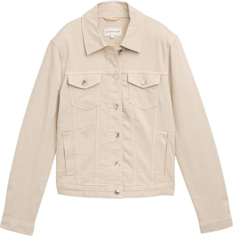 Design Blouson - Effen - Denim - Slanke Pasvorm