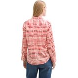 TOM TAILOR - Damesblouse - Berry Red Check Design