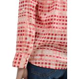 TOM TAILOR - Damesblouse - Berry Red Check Design