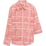 TOM TAILOR - Damesblouse - Berry Red Check Design