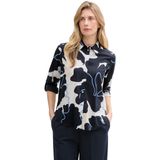 Tom Tailor - Overhemdblouse - All-over Motief - Regular Fit - Jersey - Dames