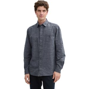 Tom Tailor Heren Overhemd STRUCTURED SLUBYARN regular fit Veelkleurig XL Volwassenen