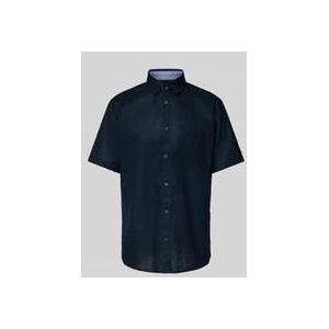 Overhemd - Korte Mouwen - Linnen - Lichtblauw - 55% Linnen - 45% Katoen