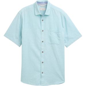 TOM TAILOR 1045098 Herenhemd, 37198 - Pastel Turquoise Chambray, XXL