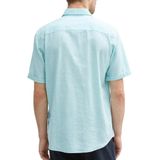 Tom Tailor - Linnen Overhemd - Mêlee - Regular Fit - Korte Mouwen