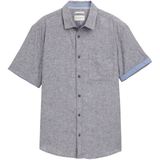 Tom Tailor - 1045098 Overhemd - Lichtblauw - Linnen - Korte Mouwen