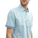 Tom Tailor - Herenhemd - Korte Mouwen - Wit - Katoen