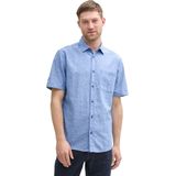 Tom Tailor - Herenhemd - Korte Mouwen - Wit - Katoen