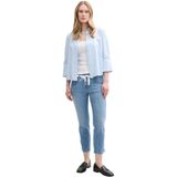 Jeans - Effen - Denim - Light Washed - Slimfit - Mid Waist - 7/8 Lengte