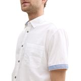 Tom Tailor - COTTON LINEN SHIRT - Overhemd - Wit - Katoen