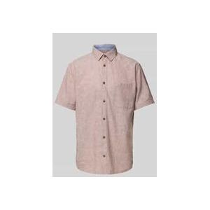 TOM TAILOR heren overhemd, 37203 - Mocha Brown Chambray, 3XL