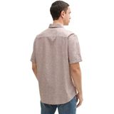 Tom Tailor - Linnen Overhemd - Mêlee - Regular Fit - Korte Mouwen