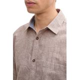 Tom Tailor - Linnen Overhemd - Mêlee - Regular Fit - Korte Mouwen