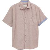 Tom Tailor - Linnen Overhemd - Mêlee - Regular Fit - Korte Mouwen