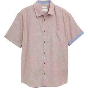 Tom Tailor - Linnen Overhemd - Mêlee - Regular Fit - Korte Mouwen
