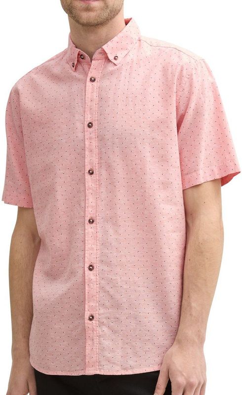 Tom Tailor - Herneoverhemd - Groen - Katoen/Linnen