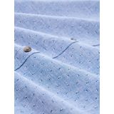 Tom Tailor - PRINTED COTTON LINEN SHIRT - Overhemd - Blauw - Regular Fit, 55% Linnen, 45% Katoen