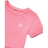 Tom Tailor - Mini-jurk - Sunrise Pink - Met Ribstructuur - A-lijn