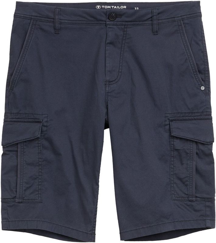 Tom Tailor - Korte Cargobroek - Regular Fit - Katoenmix