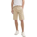 Tom Tailor - SLIM PRINTED CHINO - Bermuda - Beige - Katoen