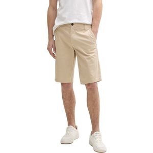 Tom Tailor - SLIM PRINTED CHINO - Bermuda - Beige - Katoen