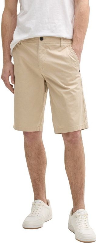 Tom Tailor - SLIM PRINTED CHINO - Bermuda - Beige - Katoen