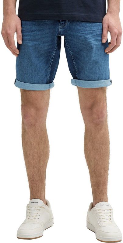 Tom Tailor - Casual Denim Short - Blauw - Stretch Denim - Regular Fit