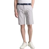 TOM TAILOR - Broek - Wit - Katoen - Gevoerde Zoom, Ritssluiting, Riemlussen