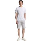 TOM TAILOR - Broek - Wit - Katoen - Gevoerde Zoom, Ritssluiting, Riemlussen