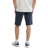 Tom Tailor - Korte Broek - Grijs - Katoenmix - Casual Met Riem