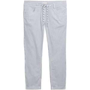 Tom Tailor - Relaxed Fit - Driekwartbroek - Gestreept - Mix van Katoen en Elastaan