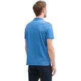 TOM TAILOR - Shirt - Royal Blue/Wit - Jersey - Knoopsluiting, Polokraag, Normale Pasvorm