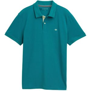 Tom Tailor - Poloshirt - Korte Mouwen - Blauw - Katoen
