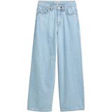 Klassieke Jeans - Blauw - Katoen/Elastaan - Hoge Taille, Brede Pijpen