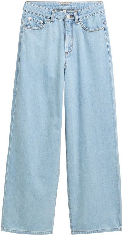 Klassieke Jeans - Blauw - Katoen/Elastaan - Hoge Taille, Brede Pijpen