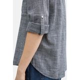 Blouse - Midnight Navy Blue - Knoopsluiting - Borstzakken